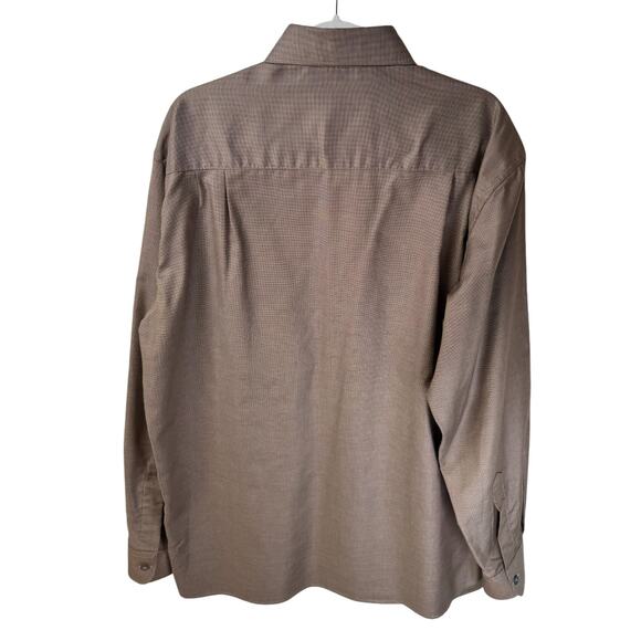 Ermenegildo Zegna | Button Down Shirt - Small Checkered Pattern Brown - Size XL - Picture 3 of 8